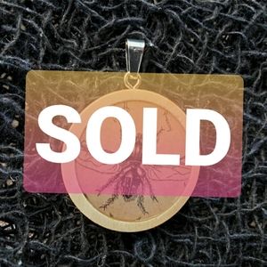 Handmade Wooden Insect Pendant